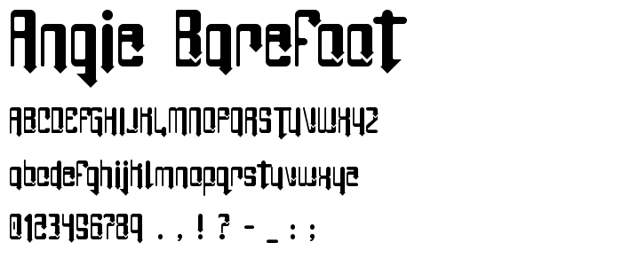 Angie BareFoot font